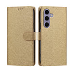 Til Samsung Galaxy S24 FE Etui Silke Tekstur PU Læder Pung Flip Stativ Telefoncover med Håndrem