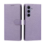 Til Samsung Galaxy S24 FE Etui Silke Tekstur PU Læder Pung Flip Stativ Telefoncover med Håndrem