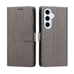 Samsung Galaxy S25 FE / Galaxy S26 FE-cover med silkestruktur, PU-læder, tegnebogsetui med stativ og håndledsrem