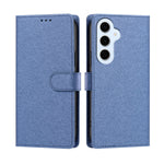 Samsung Galaxy S25 FE / Galaxy S26 FE-cover med silkestruktur, PU-læder, tegnebogsetui med stativ og håndledsrem