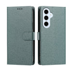 Samsung Galaxy S25 FE / Galaxy S26 FE-cover med silkestruktur, PU-læder, tegnebogsetui med stativ og håndledsrem