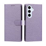 Samsung Galaxy S25 FE / Galaxy S26 FE-cover med silkestruktur, PU-læder, tegnebogsetui med stativ og håndledsrem