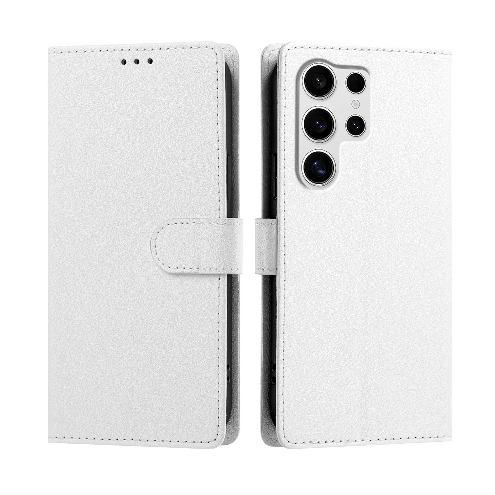 For Samsung Galaxy S25 Ultra Case Silk Texture PU Leather Wallet Flip Stand Phone Cover with Wrist Strap
