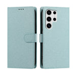 For Samsung Galaxy S25 Ultra Case Silk Texture PU Leather Wallet Flip Stand Phone Cover with Wrist Strap