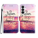 Plånboksfodral för Samsung Galaxy S26 FE med tryckt mönster och stativ i PU-läder med rem