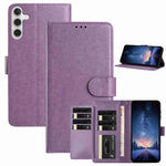 For Samsung Galaxy S26 FE Wallet Phone Case Stand PU Leather Folio Flip Cover with 8 Card Slot