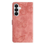 Til Samsung Galaxy S26 FE Cover Sommerfugledesign Flip Wallet Læder Telefoncover Skin-Touch