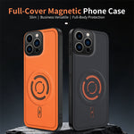 WANLONFENG for iPhone 15 Pro KJB Series Magnetic Case Tech Fabric Texture PC+TPU Shockproof Phone Cover