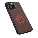 WANLONFENG for iPhone 16 Pro KJB Series Magnetic Case Tech Fabric Texture PC+TPU Shockproof Phone Cover