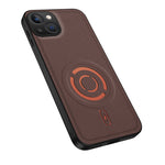 WANLONFENG for iPhone 15 KJB Series Magnetic Case Tech Fabric Texture PC+TPU Shockproof Phone Cover