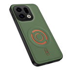 WANLONFENG for Oppo Find X9 5G KJB Series Magnetic Case Tech Fabric Texture PC+TPU Shockproof Phone Cover