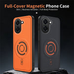 WANLONFENG til Honor X7e 4G KJB-serien Magnetisk etui i teknisk stoftekstur PC+TPU Stødsikkert telefoncover