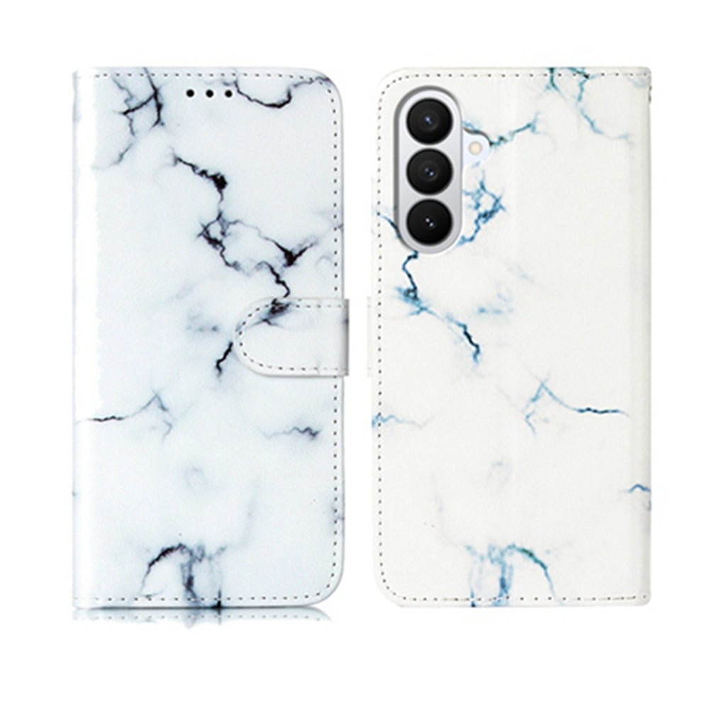 For Samsung Galaxy S26 FE Stand Case Marble Painted Folio Flip Leather Wallet Phone Cover