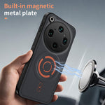 WANLONFENG for Oppo Find X9 Ultra 5G KJB1 Series Magnetic Case with 2Pcs Tempered Glass Screen Protector Tech Fabric Texture PC+TPU Phone Cover