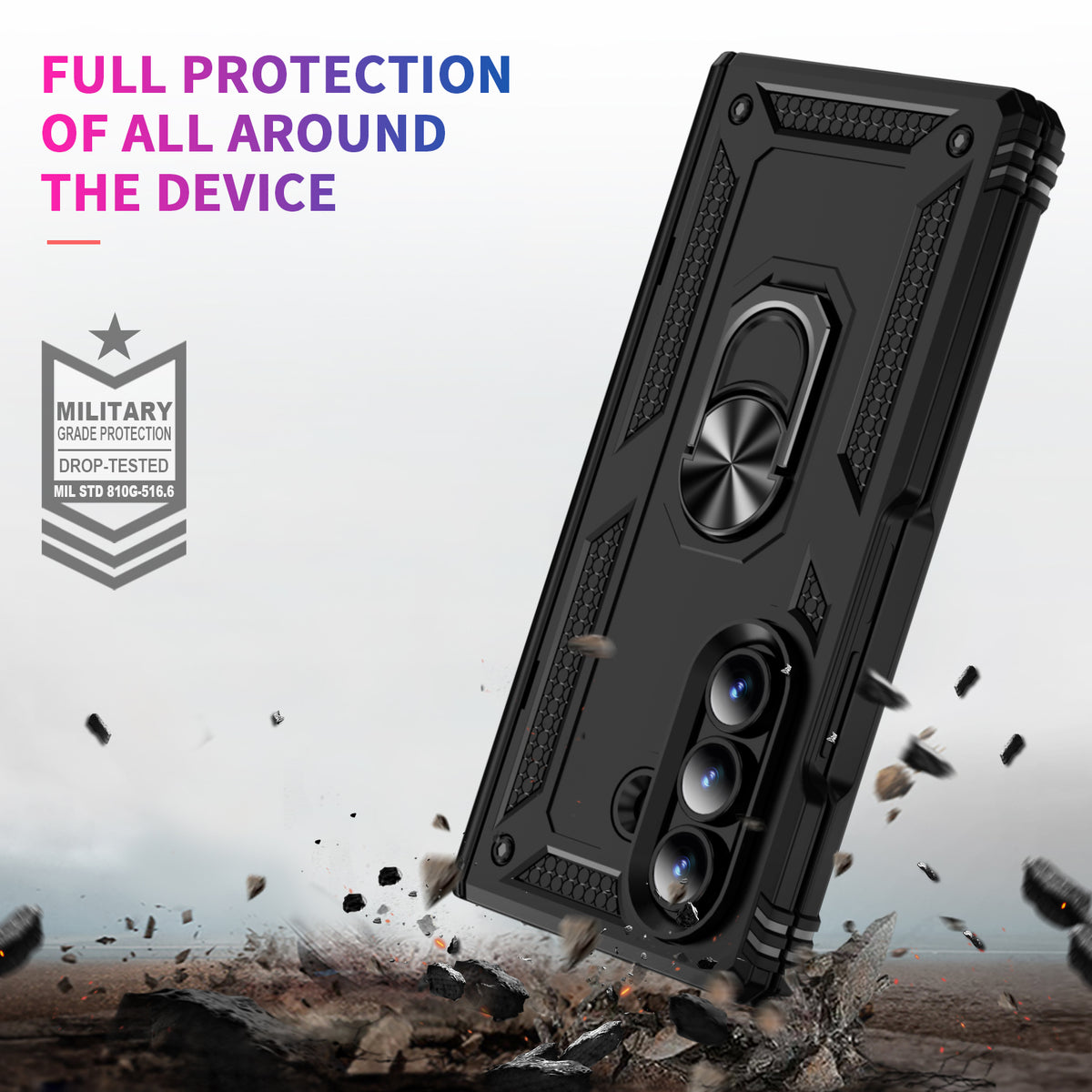 For Samsung Galaxy Z Fold8 Ultra Case PC + TPU Phone Cover with Kickstand