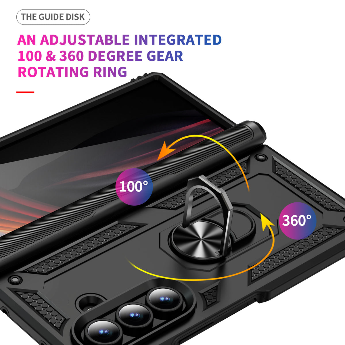 For Samsung Galaxy Z Fold8 Ultra Case PC + TPU Phone Cover with Kickstand