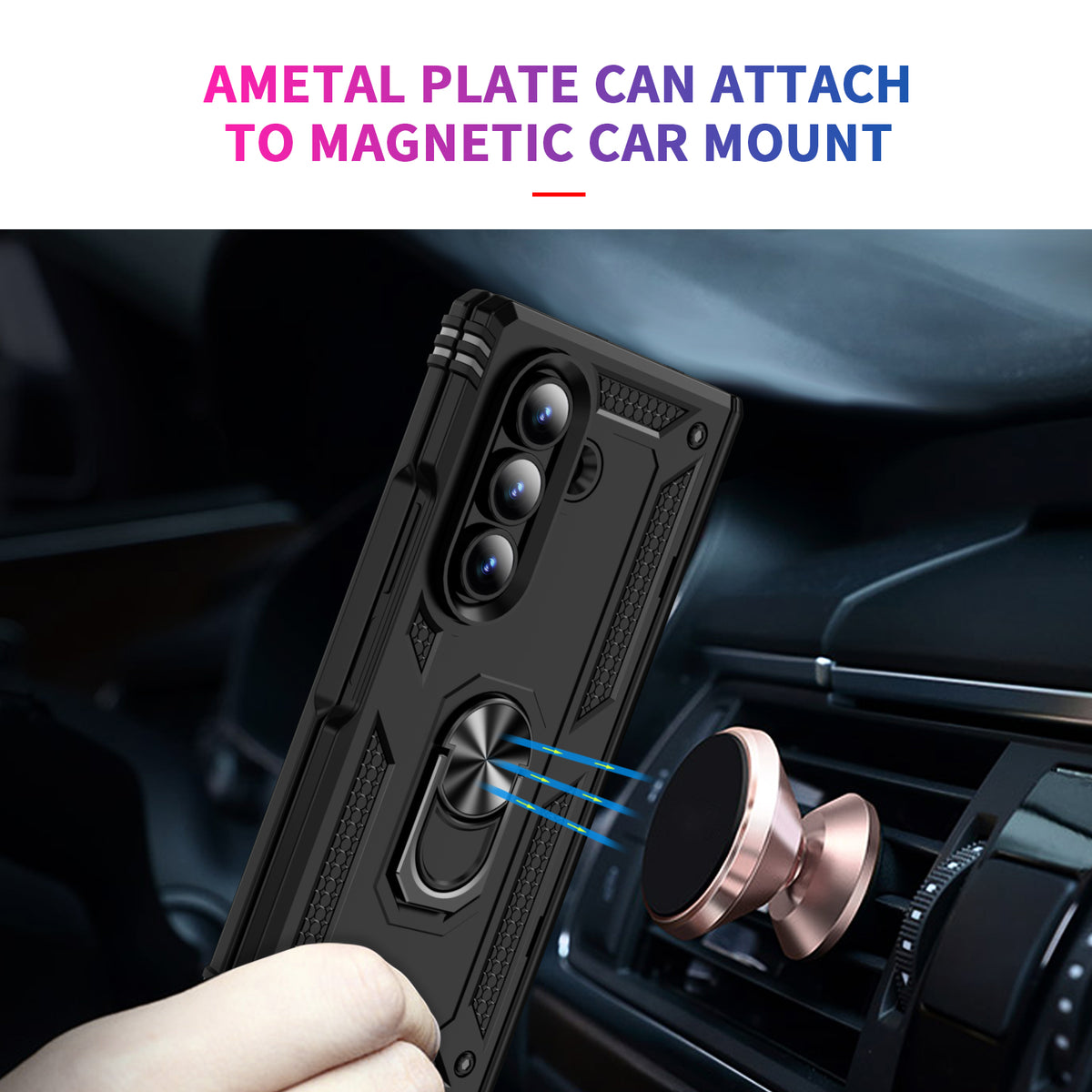 For Samsung Galaxy Z Fold8 Ultra Case PC + TPU Phone Cover with Kickstand