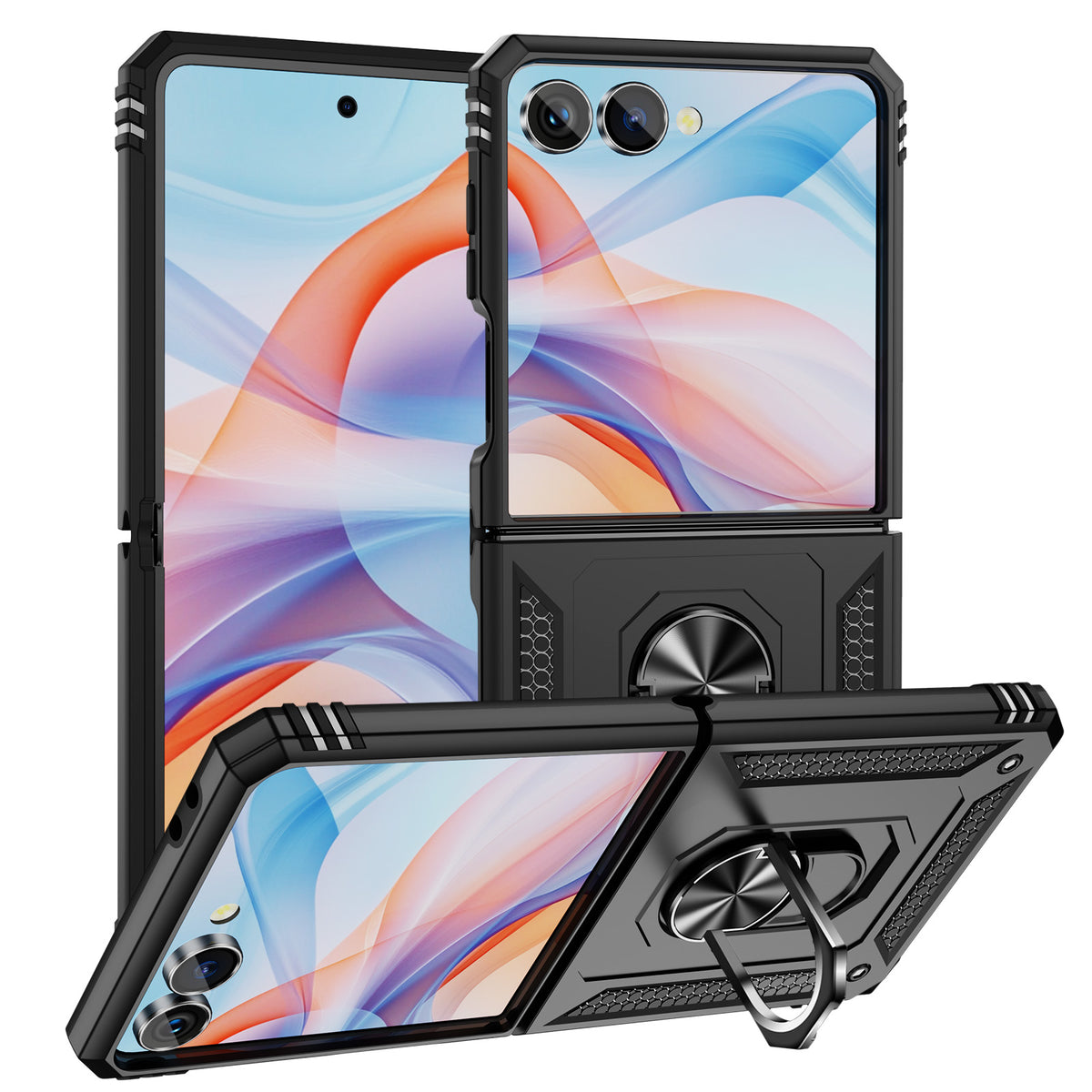 For Samsung Galaxy Z Flip8 Case PC + TPU Phone Cover with Kickstand