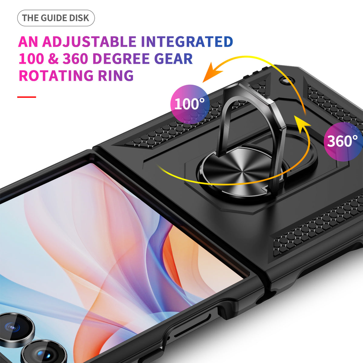 For Samsung Galaxy Z Flip8 Case PC + TPU Phone Cover with Kickstand