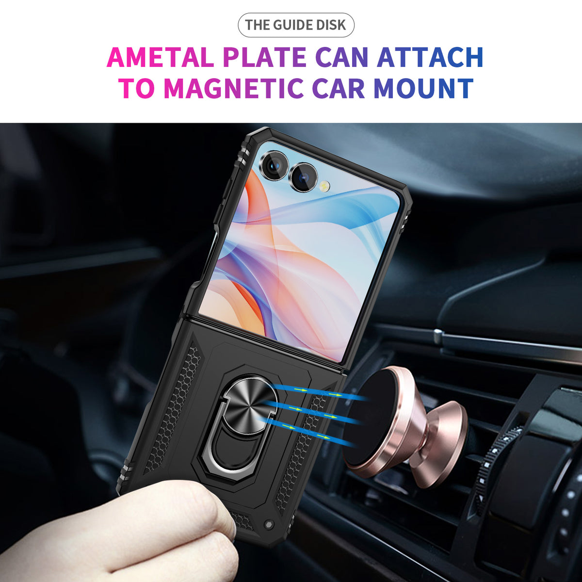 For Samsung Galaxy Z Flip8 Case PC + TPU Phone Cover with Kickstand