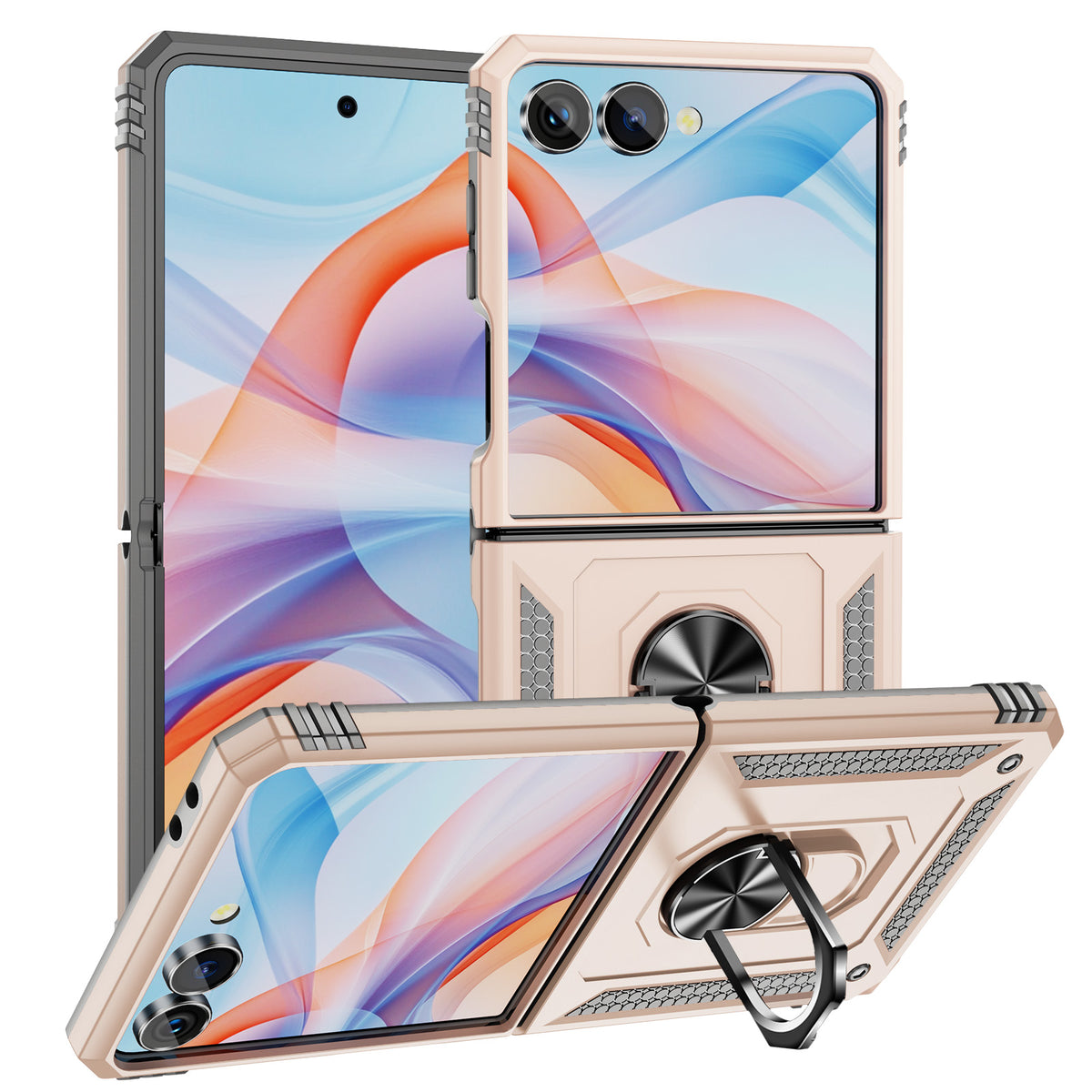 For Samsung Galaxy Z Flip8 Case PC + TPU Phone Cover with Kickstand