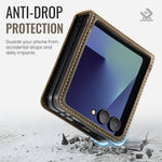 CASEME for Samsung Galaxy Z Flip8 Case 033 Series RFID Blocking Wallet Stand Calf Texture Leather Phone Cover