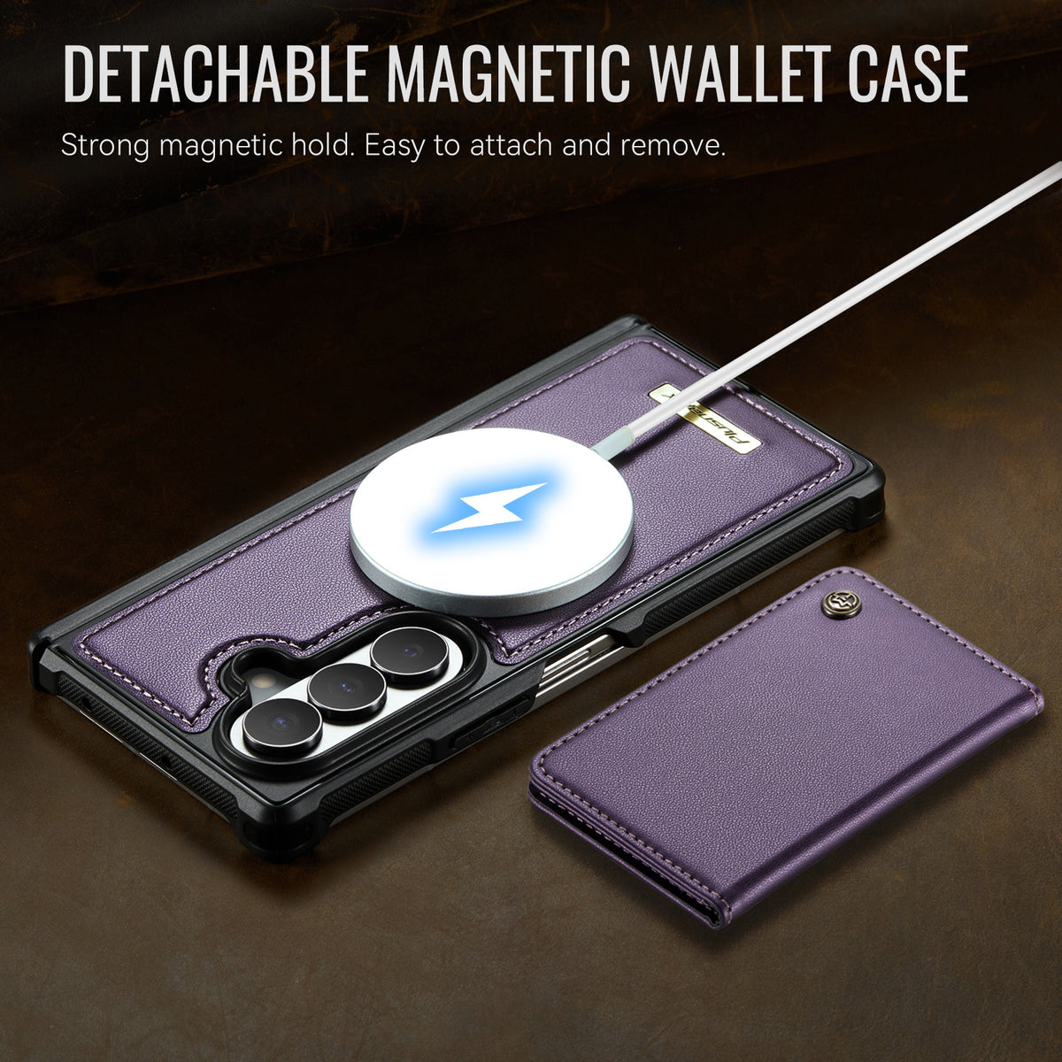 CASEME for Samsung Galaxy Z Fold8 Ultra Magnetic Case ME80 Series Leather PC TPU Phone Cover with Detachable Wallet