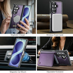 CASEME for Samsung Galaxy Z Fold8 Ultra Magnetic Case ME80 Series Leather PC TPU Phone Cover with Detachable Wallet