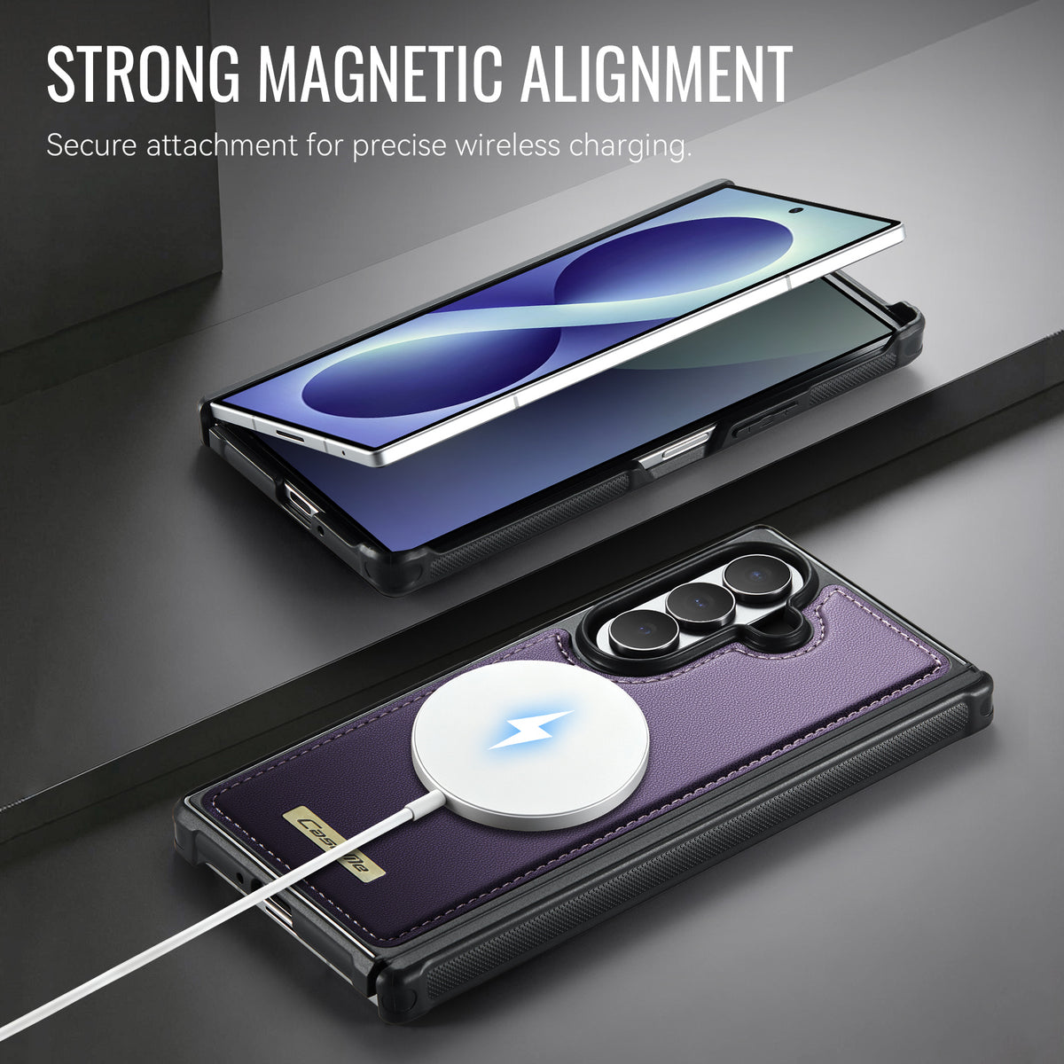CASEME for Samsung Galaxy Z Fold8 Ultra Magnetic Case ME80 Series Leather PC TPU Phone Cover with Detachable Wallet