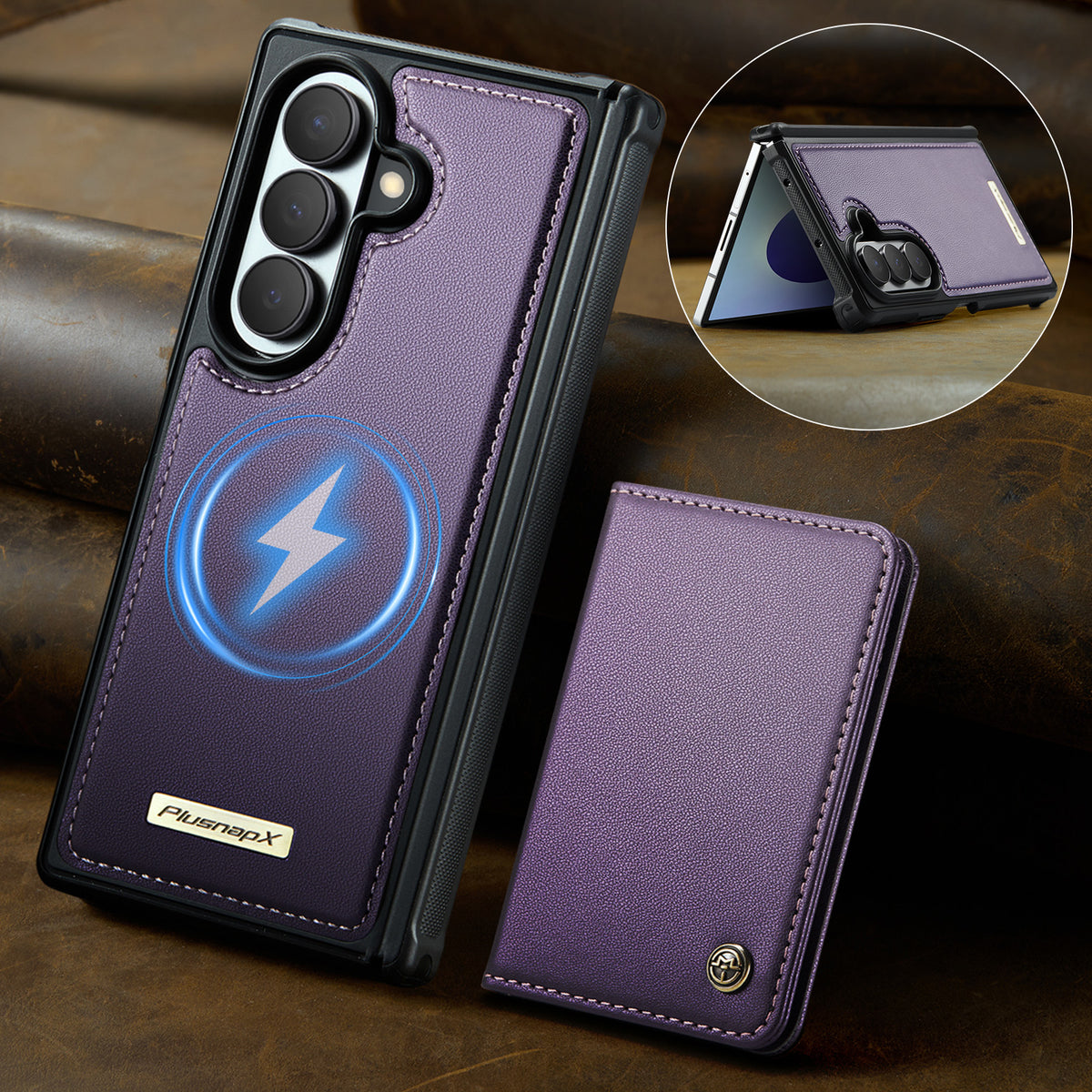 CASEME for Samsung Galaxy Z Fold8 Ultra Magnetic Case ME80 Series Leather PC TPU Phone Cover with Detachable Wallet