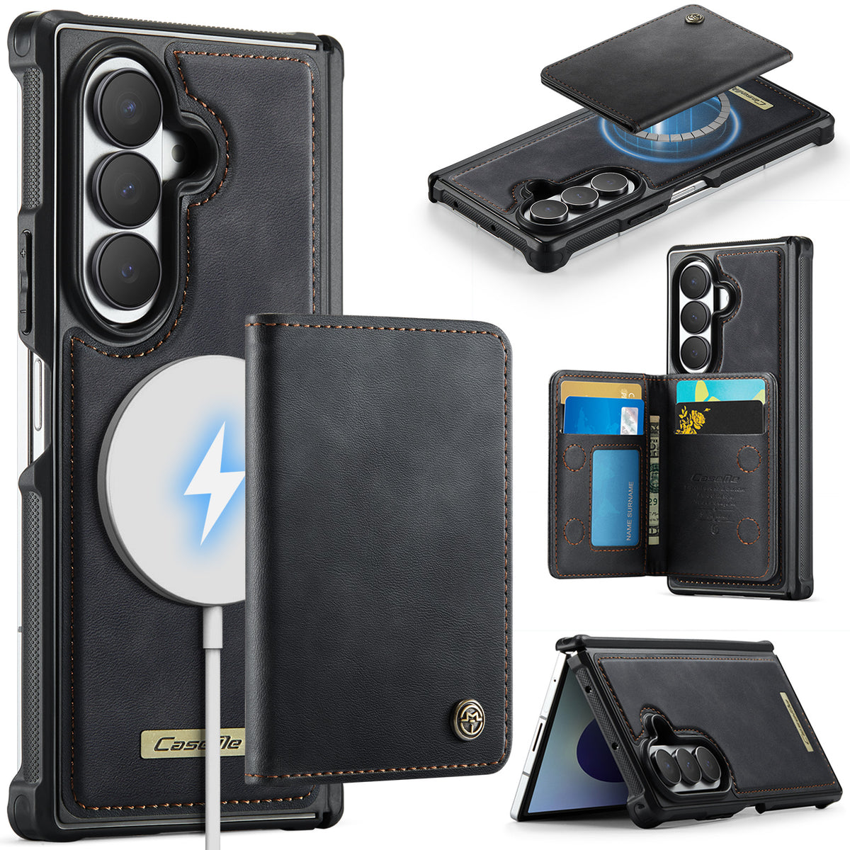 CASEME for Samsung Galaxy Z Fold8 Ultra Magnetic Case ME80 Series Leather PC TPU Phone Cover with Detachable Wallet