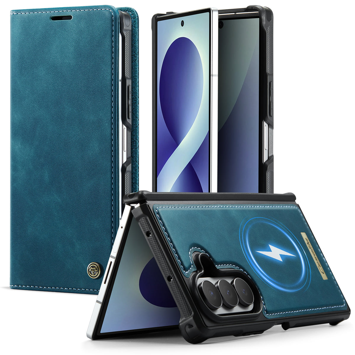 CASEME for Samsung Galaxy Z Fold8 Ultra Magnetic Case  C49 RFID Blocking Detachable Wallet Leather Phone Cover