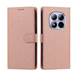 For Xiaomi Redmi Note 15 Pro 5G (Global) Case Silk Texture PU Leather Wallet Flip Stand Phone Cover with Wrist Strap