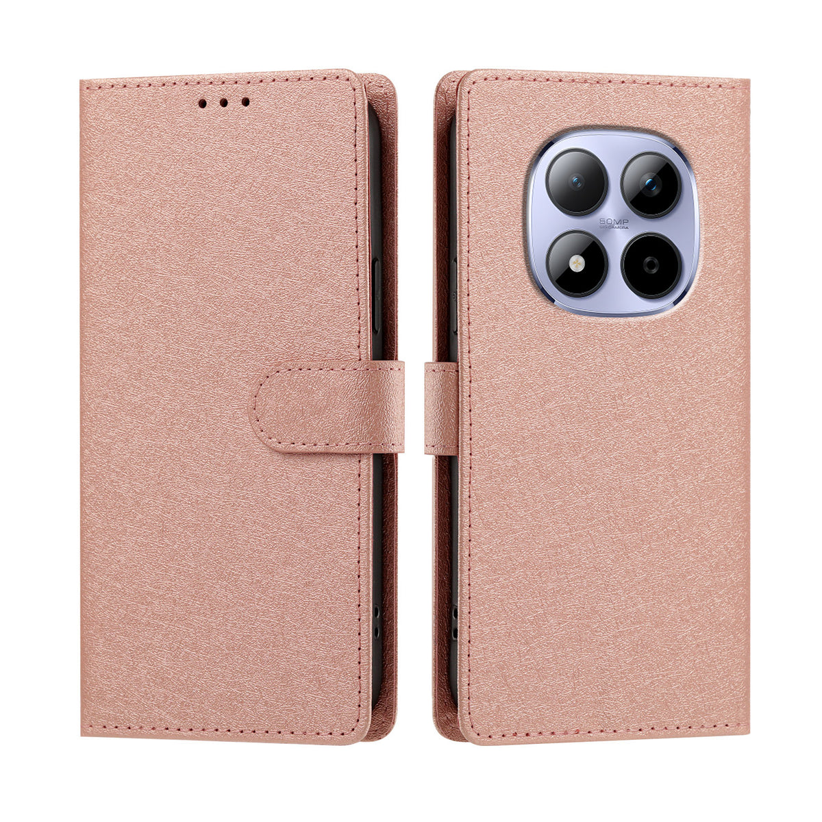 For Xiaomi Redmi Note 15 Pro 5G (Global) Case Silk Texture PU Leather Wallet Flip Stand Phone Cover with Wrist Strap