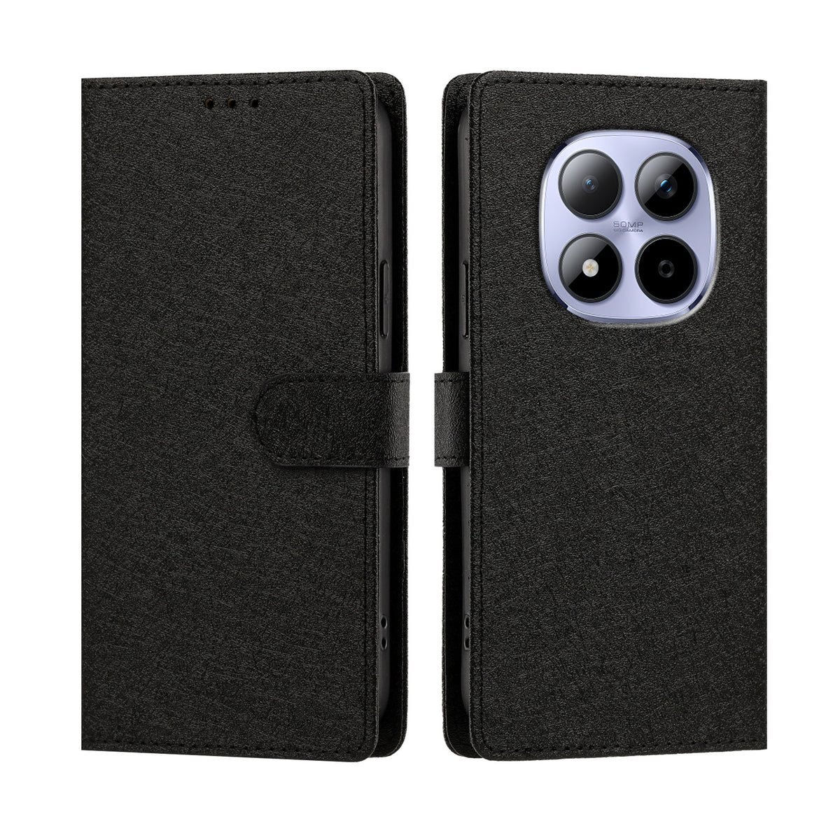 For Xiaomi Redmi Note 15 Pro 5G (Global) Case Silk Texture PU Leather Wallet Flip Stand Phone Cover with Wrist Strap