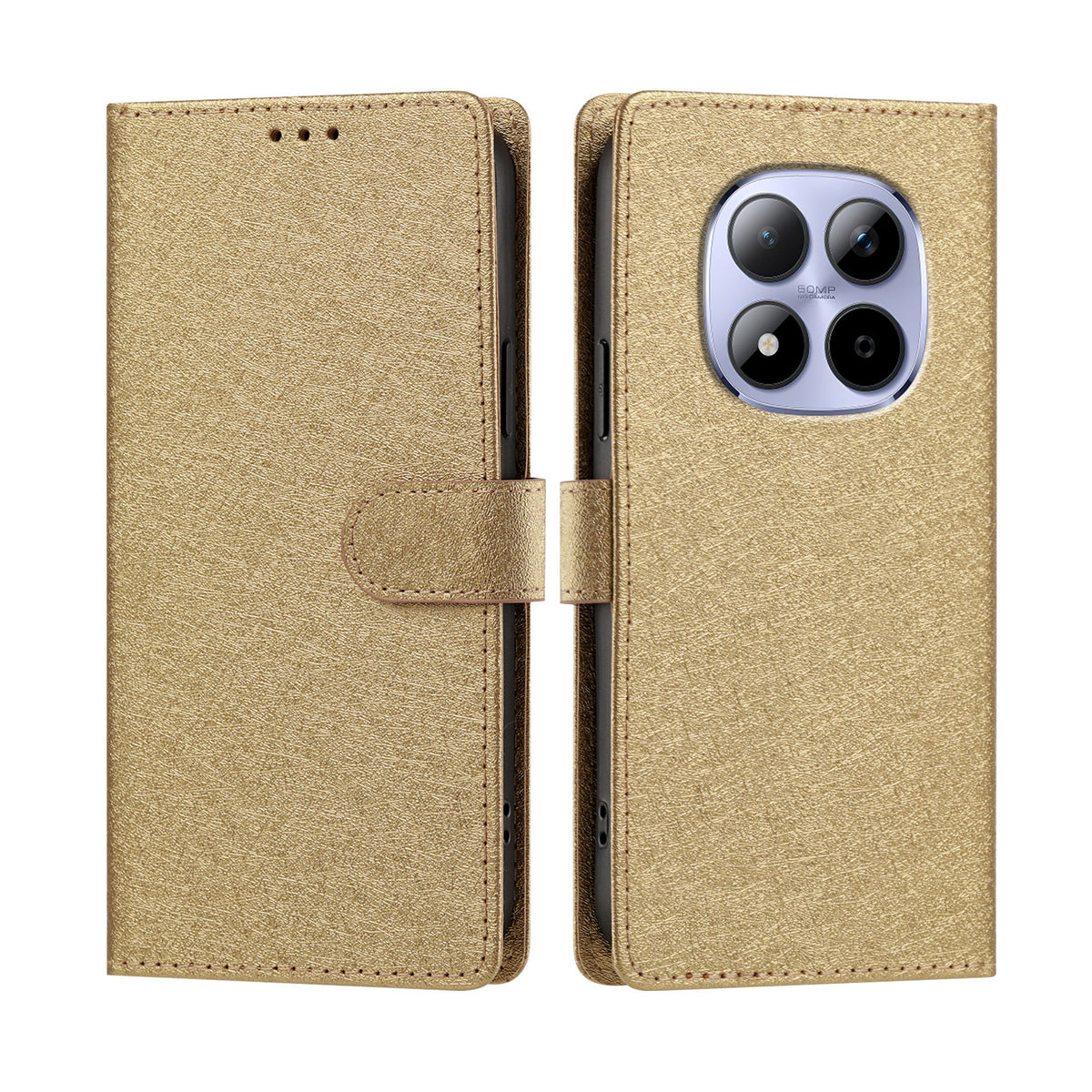 For Xiaomi Redmi Note 15 Pro 5G (Global) Case Silk Texture PU Leather Wallet Flip Stand Phone Cover with Wrist Strap