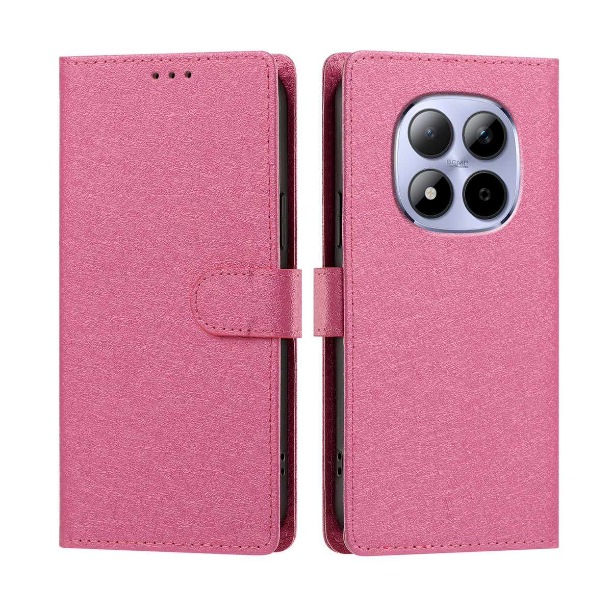For Xiaomi Redmi Note 15 Pro 5G (Global) Case Silk Texture PU Leather Wallet Flip Stand Phone Cover with Wrist Strap