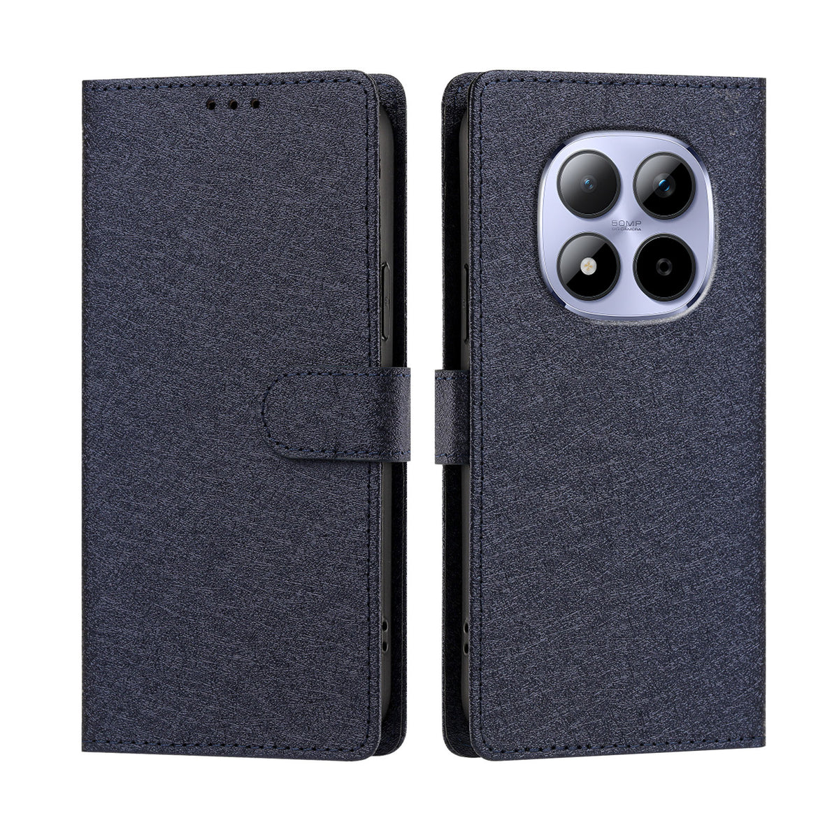 For Xiaomi Redmi Note 15 Pro 4G (Global) Case Silk Texture PU Leather Wallet Flip Stand Phone Cover with Wrist Strap