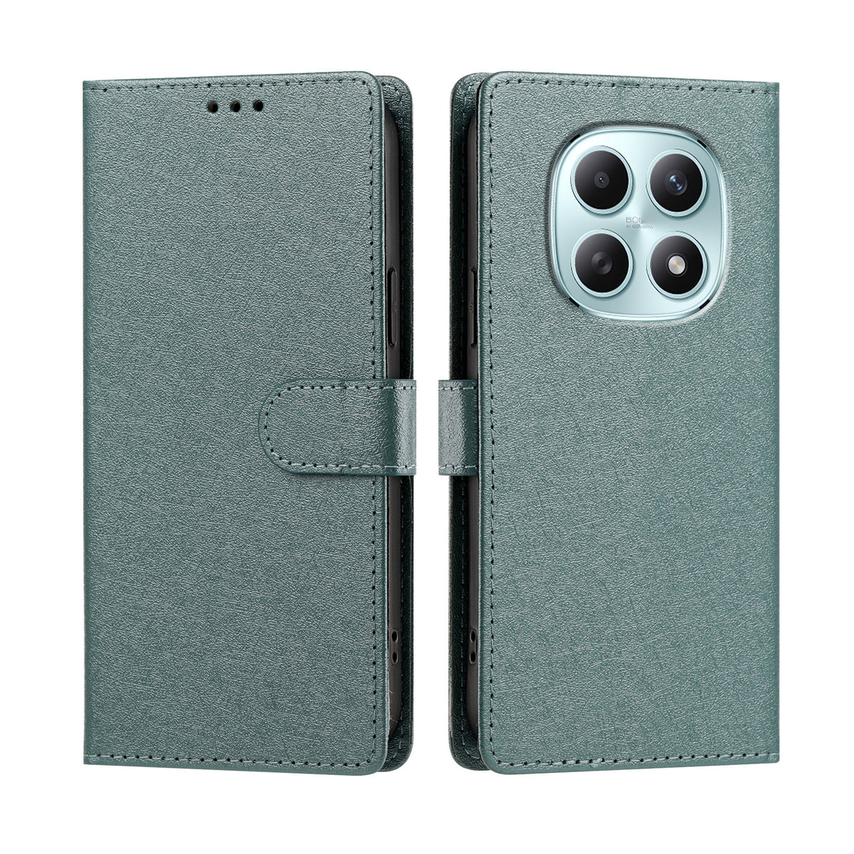 Xiaomi Poco M8 5G / Xiaomi Redmi Note 15 4G (Global) / Xiaomi Redmi Note 15 5G (Global) fodral Silkestextur PU-läder plånbok fällbart stativ mobilskal med handledsrem