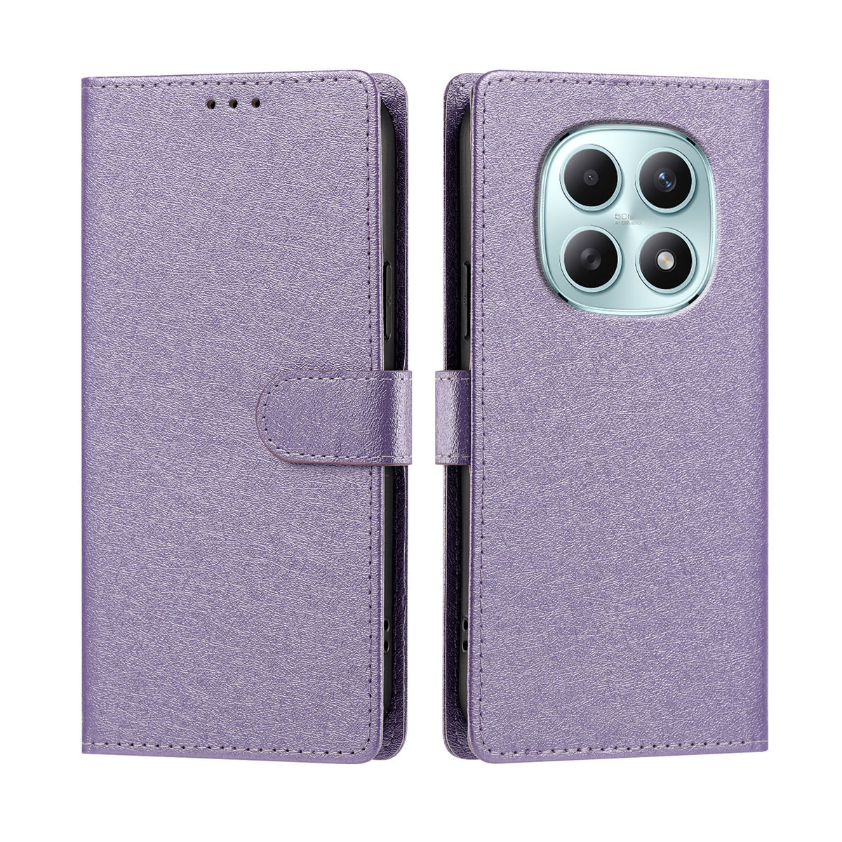 Xiaomi Poco M8 5G / Xiaomi Redmi Note 15 4G (Global) / Xiaomi Redmi Note 15 5G (Global) fodral Silkestextur PU-läder plånbok fällbart stativ mobilskal med handledsrem