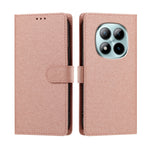 For Xiaomi Poco M8 Pro 5G / Xiaomi Redmi Note 15 Pro+ 5G (Global) Case Silk Texture PU Leather Wallet Flip Stand Phone Cover with Wrist Strap