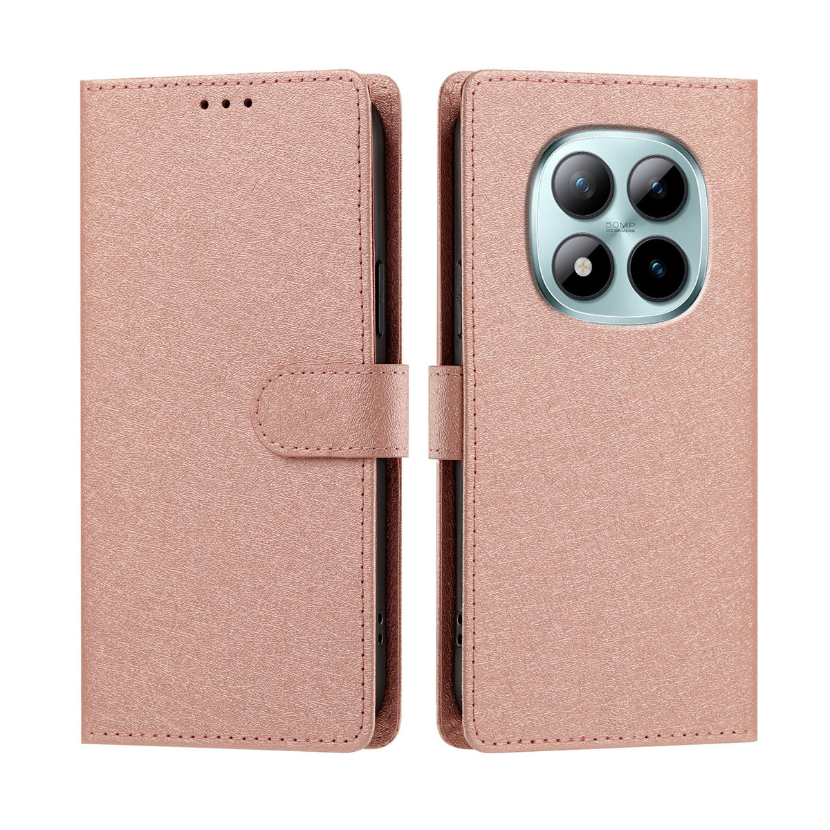 For Xiaomi Poco M8 Pro 5G / Xiaomi Redmi Note 15 Pro+ 5G (Global) Case Silk Texture PU Leather Wallet Flip Stand Phone Cover with Wrist Strap