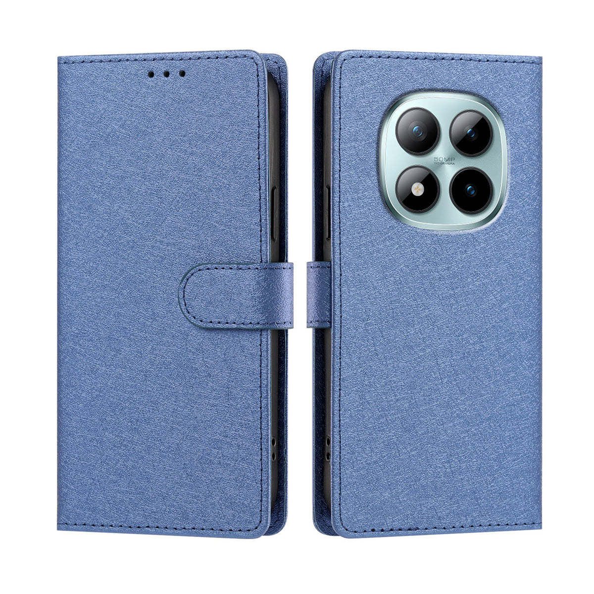 For Xiaomi Poco M8 Pro 5G / Xiaomi Redmi Note 15 Pro+ 5G (Global) Case Silk Texture PU Leather Wallet Flip Stand Phone Cover with Wrist Strap