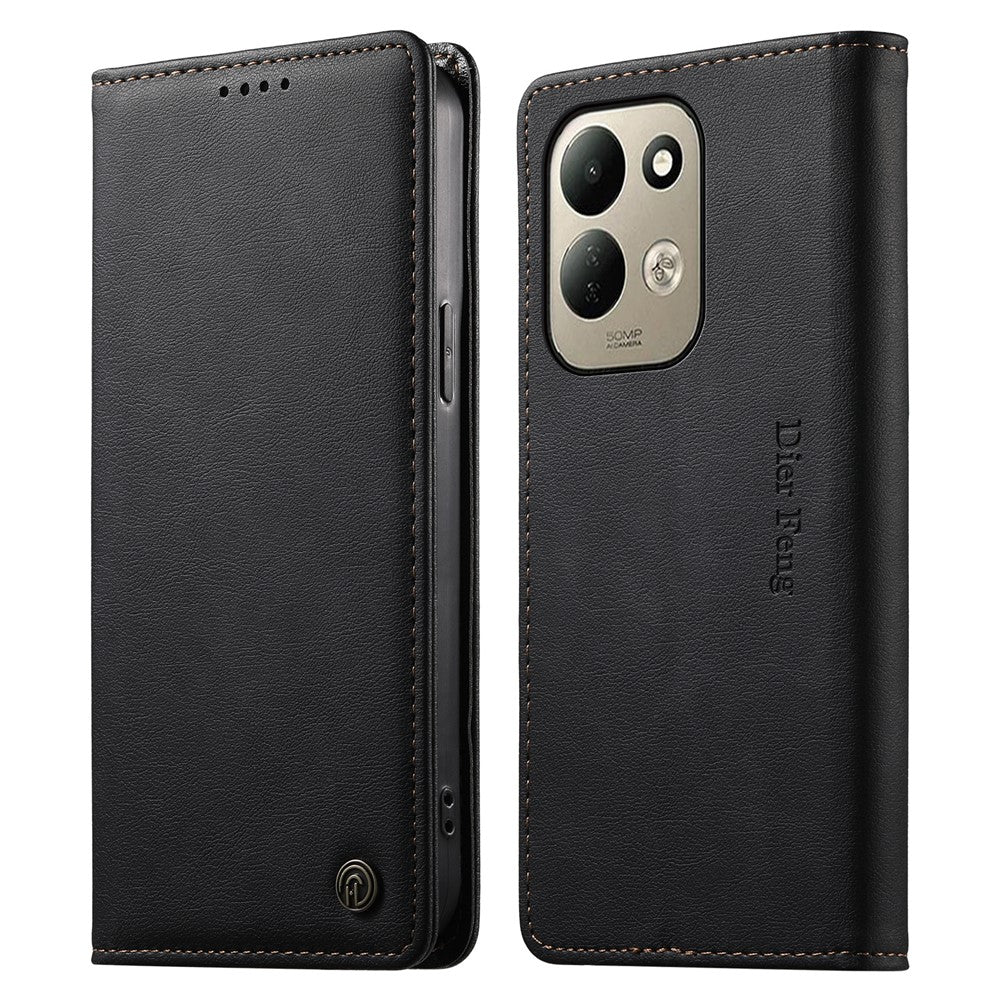 DIERFENG DF-019 for Xiaomi Redmi 17 4G  /  Redmi 17 5G Leather Wallet Case Magnetic Flip Cover with Card Slots RFID Blocking
