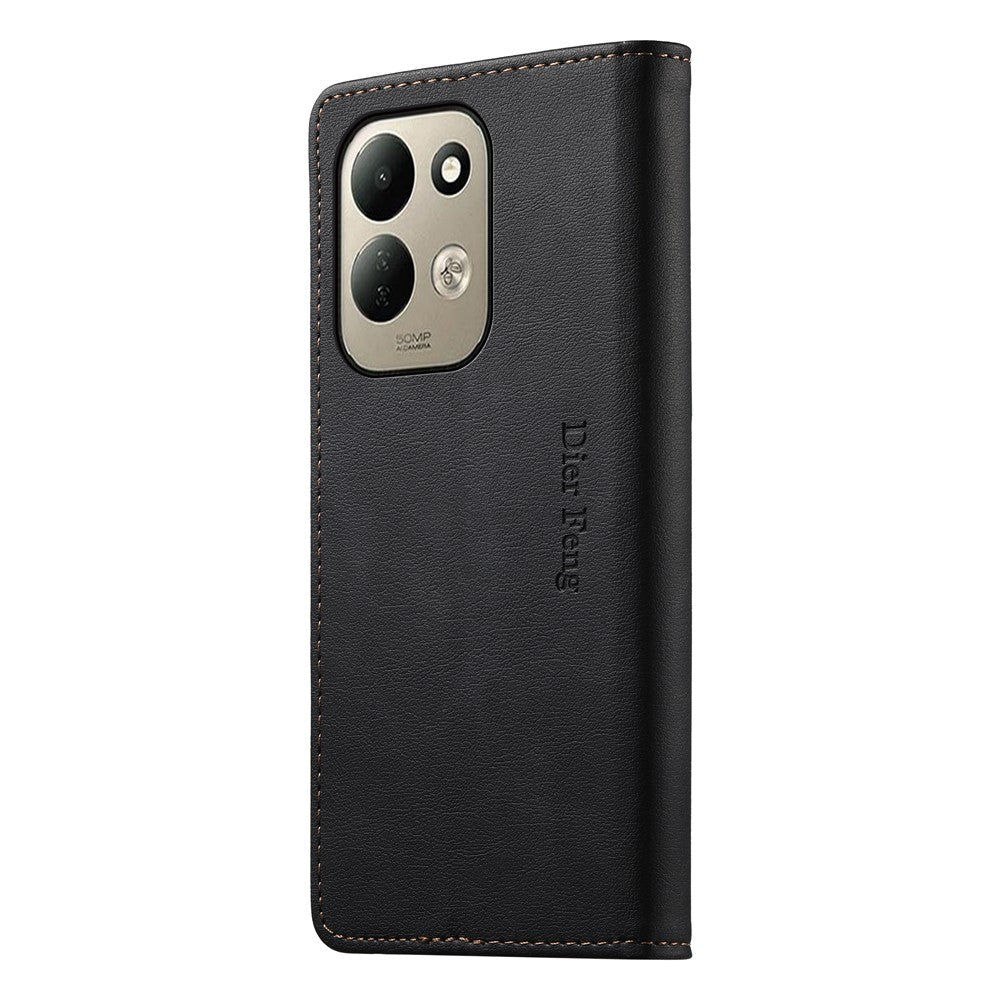 DIERFENG DF-019 for Xiaomi Redmi 17 4G  /  Redmi 17 5G Leather Wallet Case Magnetic Flip Cover with Card Slots RFID Blocking