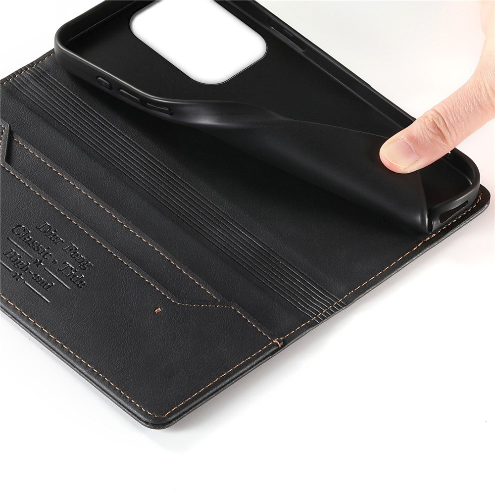 DIERFENG DF-019 for Xiaomi Redmi 17 4G  /  Redmi 17 5G Leather Wallet Case Magnetic Flip Cover with Card Slots RFID Blocking