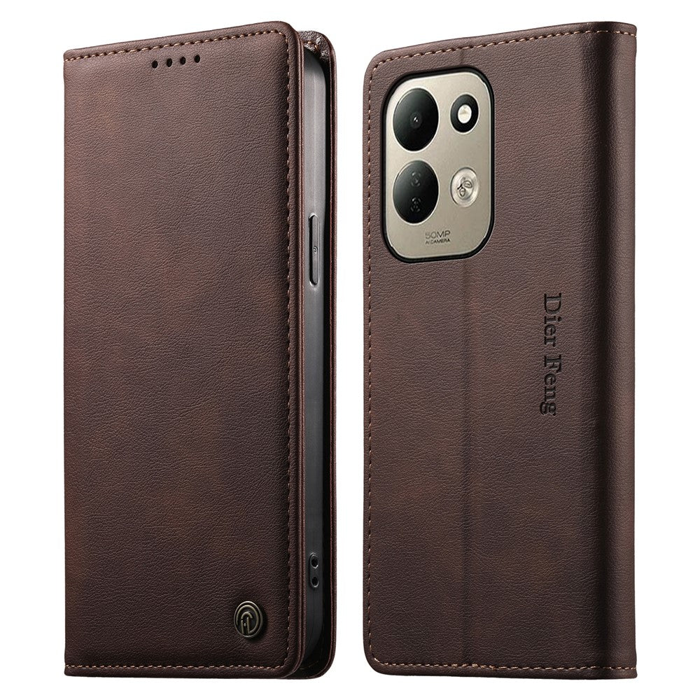 DIERFENG DF-019 for Xiaomi Redmi 17 4G  /  Redmi 17 5G Leather Wallet Case Magnetic Flip Cover with Card Slots RFID Blocking
