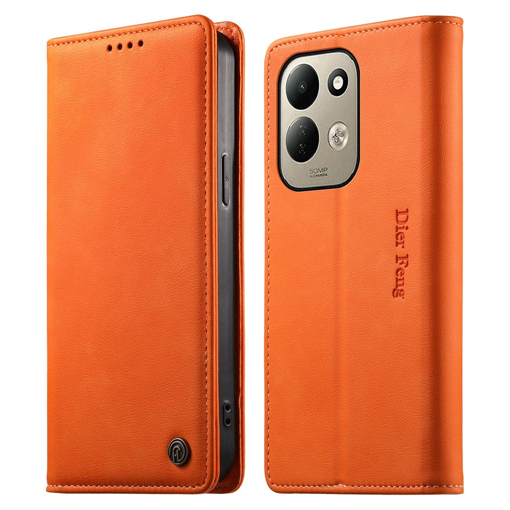 DIERFENG DF-019 for Xiaomi Redmi 17 4G  /  Redmi 17 5G Leather Wallet Case Magnetic Flip Cover with Card Slots RFID Blocking