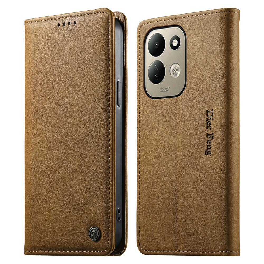 DIERFENG DF-019 for Xiaomi Redmi 17 4G  /  Redmi 17 5G Leather Wallet Case Magnetic Flip Cover with Card Slots RFID Blocking