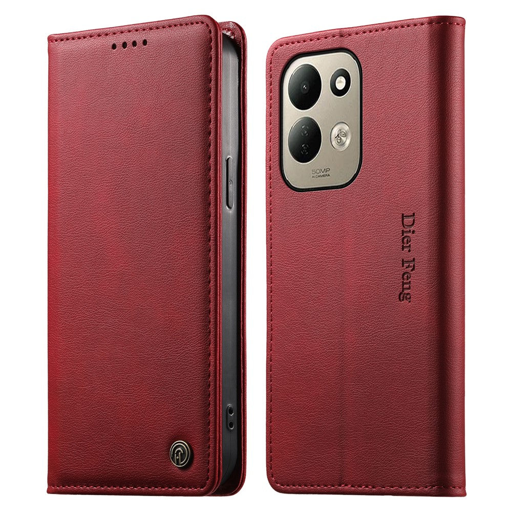 DIERFENG DF-019 for Xiaomi Redmi 17 4G  /  Redmi 17 5G Leather Wallet Case Magnetic Flip Cover with Card Slots RFID Blocking